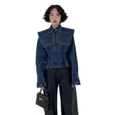 Vintage Closed Waist Short Denim Jacket
